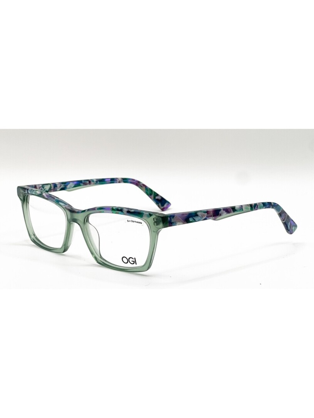 Ogi 9244 2216 Green Blue Marble Full Rim Authentic Eyeglass Frames 51-17-140